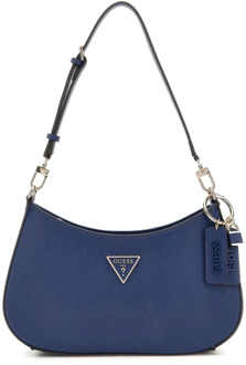 Guess Noelle Schoudertas Saffiano Blauw - T/U