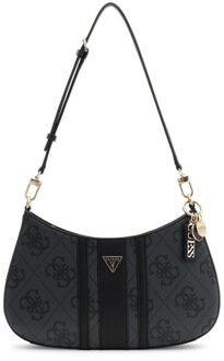 Guess Noelle top zip schoudertas - maat One size Houtskool