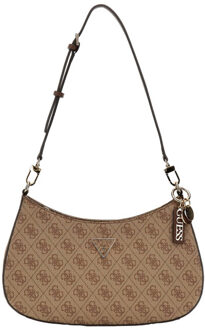 Guess Noelle zip schoudertas Bruin - One size