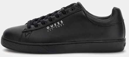 Guess Nola Sneakers Van Echt Leer Zwart - 41