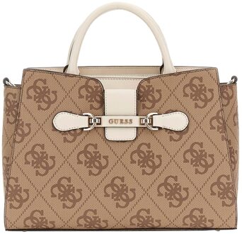 Guess Nolana Girlfriend Satchel latte logo/bone Damestas Bruin