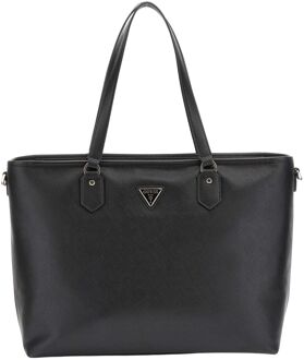 Guess Norom tote bag black schoudertas dames Zwart - H 31 x B 48 x D 14 cm