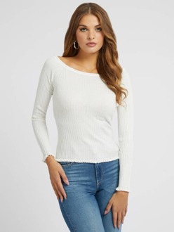 Guess Off-Shoulder Sweater Wit - M