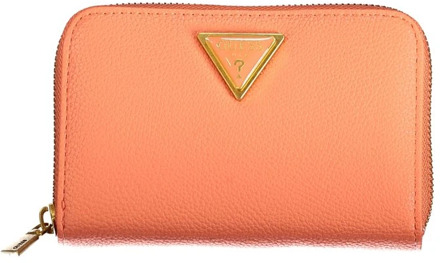 Guess Oranje Polyethyleen Portemonnee met Rits Guess , Orange , Dames - ONE Size