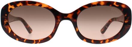 Guess Ovaal Vrouwen Donker Havana Bruin Kleurverloop GF6150 - One Size