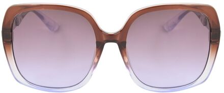 Guess Oversized Vierkante Strass Zonnebril - maat Bruin