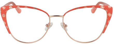 Guess Patroon Gehaakte Cat-Eye Bril Koraal - One Size