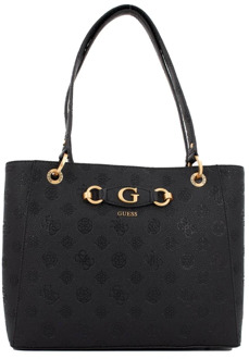 Guess Peony Noel Tote Tas Guess , Black , Dames - ONE Size
