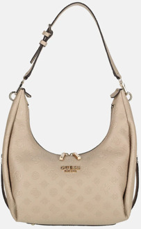 Guess Phoebe hobo schoudertas simply taupe logo