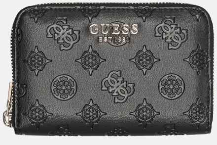 Guess Phoebe portemonnee M black logo Zwart