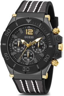 Guess Pilot Horloge Siliconen Stof Multicolor Guess , Black , Heren - ONE Size