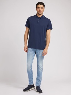 Guess Poloshirt Met Normale Pasvorm Blauw - L