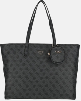 Guess Power play II shopper coal logo Zwart