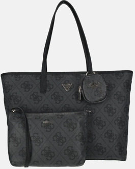 Guess Power play shopper L coal logo Zwart