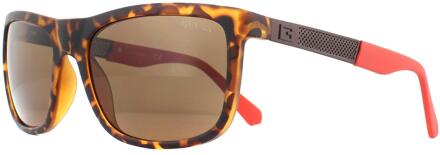 Guess Raad rechthoek heren donkere havana bruine gepolariseerde zonnebril