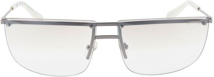 Guess Randloze Rechte Zonnebril Lichtgrijs - One Size