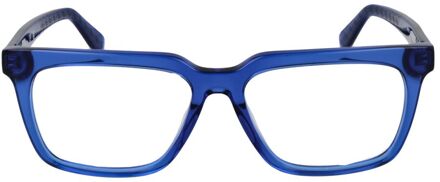 Guess Rechthoekige Blauwe Acetaat Monturen Middelblauw