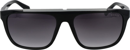 Guess Rechthoekige Zonnebril Zwart - T/U