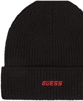 Guess Rode baseballpet met logo voor heren van Guess Zwart