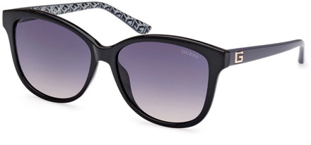 Guess Ronde zonnebril voor vrouwen Guess , Black , Dames - 58 MM