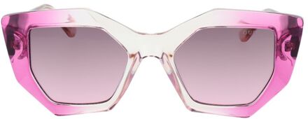 Guess Roze Hoekige Zonnebril - One Size