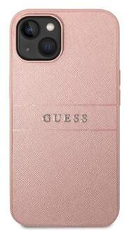 Guess Saffiano iPhone 14 Plus Hybrid Case - Roze