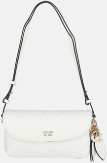 Guess Sally convertible crossbody tas white Wit