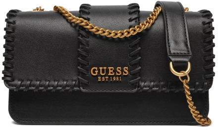 Guess Schoudertas Libera Stiksels In Reliëf Zwart - T/U