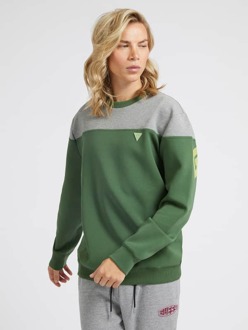 Guess Scuba Sweater Logo Achterkant Groen