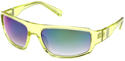 Guess Shiny Yellow/Smoke Sunglasses Guess , Yellow , Unisex - 62 MM