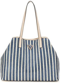 Guess Shopper Vikky Raffia Blauw - T/U