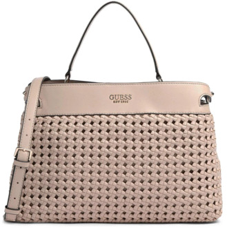 Guess Sicilia Handtas Vlechtwerk Beige - T/U