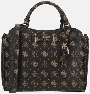 Guess Silia Girlfriend handtas espresso logo Donkerbruin