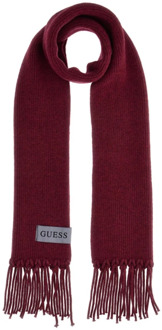 Guess Sjaal met Franjes - Rode Tinten Guess , Brown , Dames - ONE Size