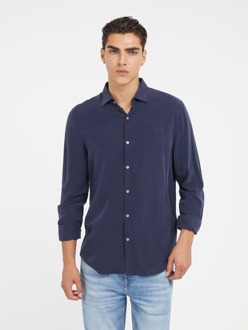 Guess Slim Fit Klassiek Overhemd Blauw - S
