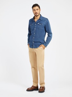 Guess Spijkershirt Met Slim Fit Blauw