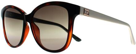 Guess Square Vrouw Donker Havana Groen Kleurverloop GU7920 Bruin