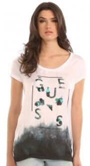 Guess SS RN SEQUINS TEE - Guess - T-shirts - Wit - XS