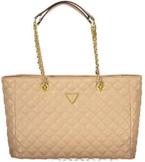 Guess Stijlvolle Beige Giully Tote Tas Guess , Beige , Dames - ONE Size