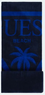 Guess Strandlaken Met Driehoek Logo Blauw - ONE