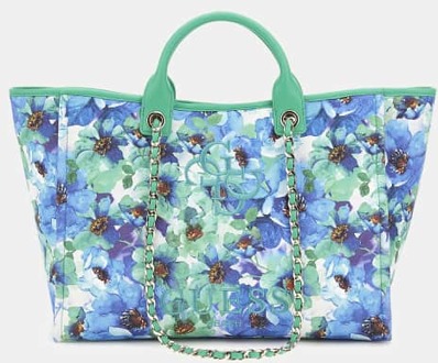 Guess Strandtas Met Print All-Over Azuurblauw - ONE