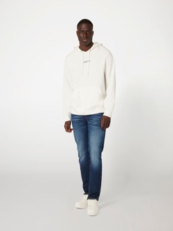 Guess Sweater Logo Capuchon Wit - S