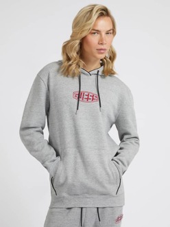 Guess Sweater Logo Voorkant Grijs - M