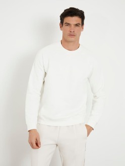 Guess Sweater Logo Voorkant Wit - S