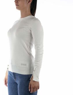Guess Sweater Met Crewneck Wit