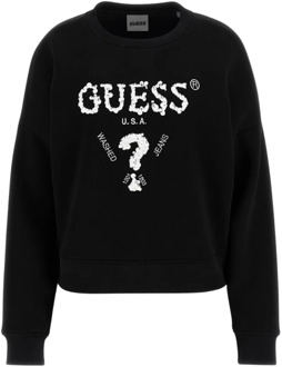 Guess Sweater Met Driehoek Logo Zwart - S