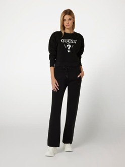 Guess Sweater Met Driehoek Logo Zwart