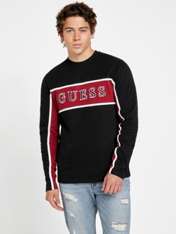 Guess Sweater Met Geborduurd Logo Zwart - XL