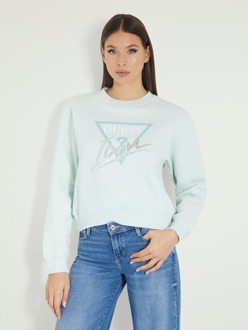 Guess Sweater Met Icon-Logo Lichtblauw - XS