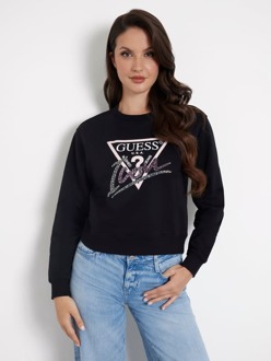 Guess Sweater Met Icon-Logo Zwart - S